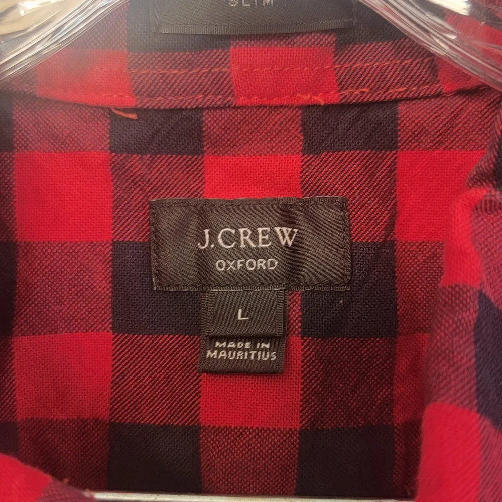 J.Crew Oxford‎ Kumato Sunset Patch Flannel Graphic Shirt Mens Size Large Slim